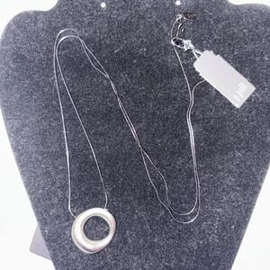J. Jill Silver Pendant 42 inch Gunmetal Necklace new